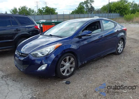 2013 Hyundai Elantra Limited z USA, uszkodzony, nr VIN 5NPDH4AE1DH285456